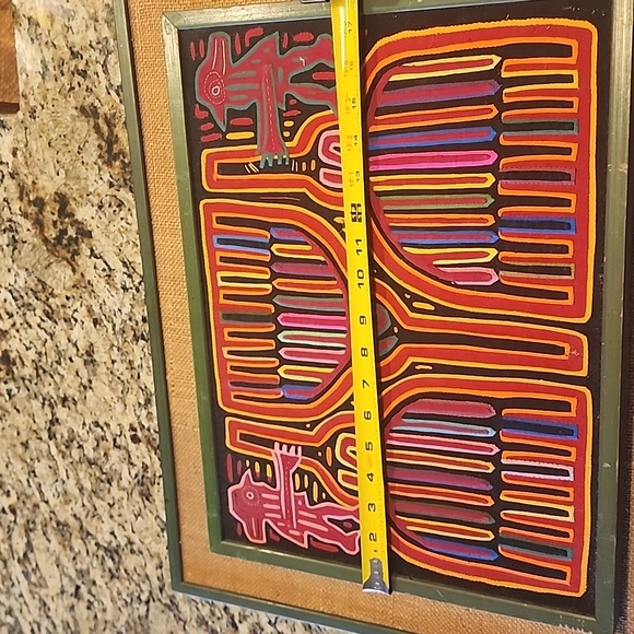 Vintage Rare Mola Beautifully framed possibly panama - Picture 13 of 16